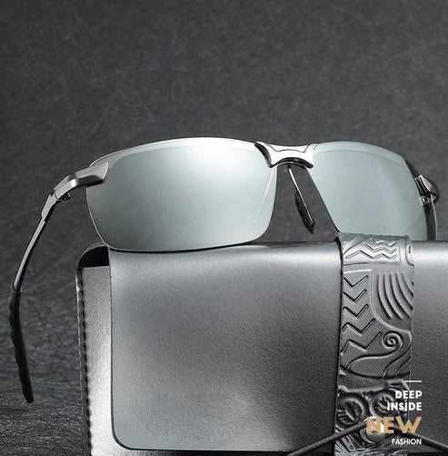 2023 New Fashion Men's Photochromic Sunglasses with Polarized Lens