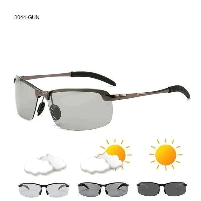 2023 New Fashion Men's Photochromic Sunglasses with Polarized Lens